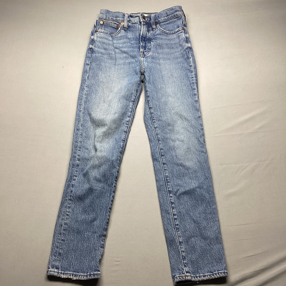 Madewell The Perfect Vintage Jean 24 High Rise Straight Leg Blue Denim Jeans